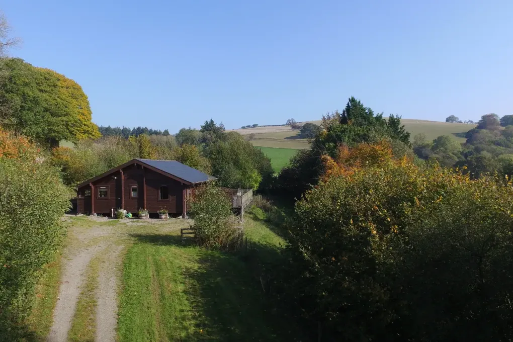 Lodge entrance and parking
