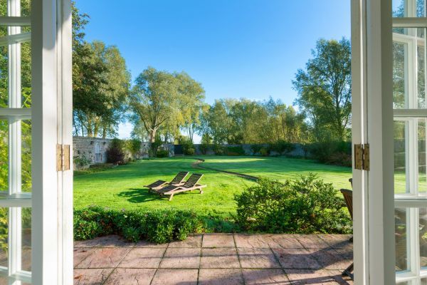 entirely enclosed enormous walled garden