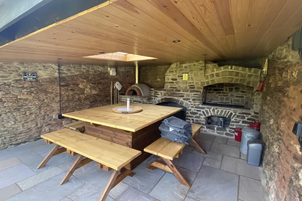Indoor bbq, pizza oven and fireplace