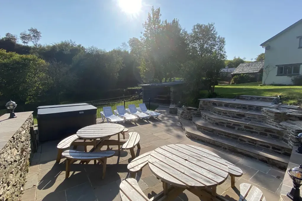 Sun terrace with hot tub
