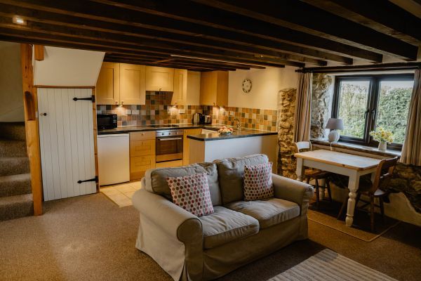 Open plan living in Garden Cottage