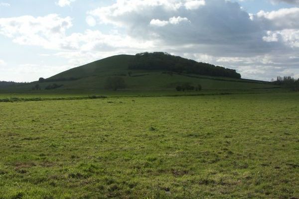 Nearby hill with levels in foreground