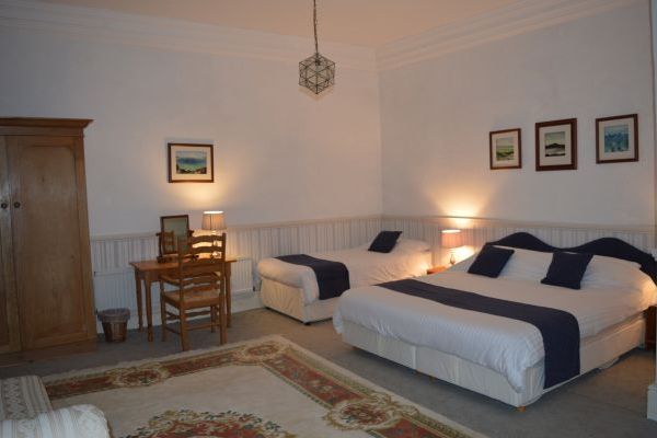 Blue room, room 1, super king and single or twin and single, option of sofa bed