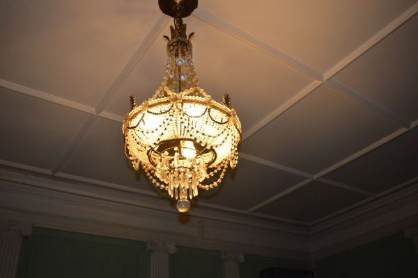 Chandelier in drawing room